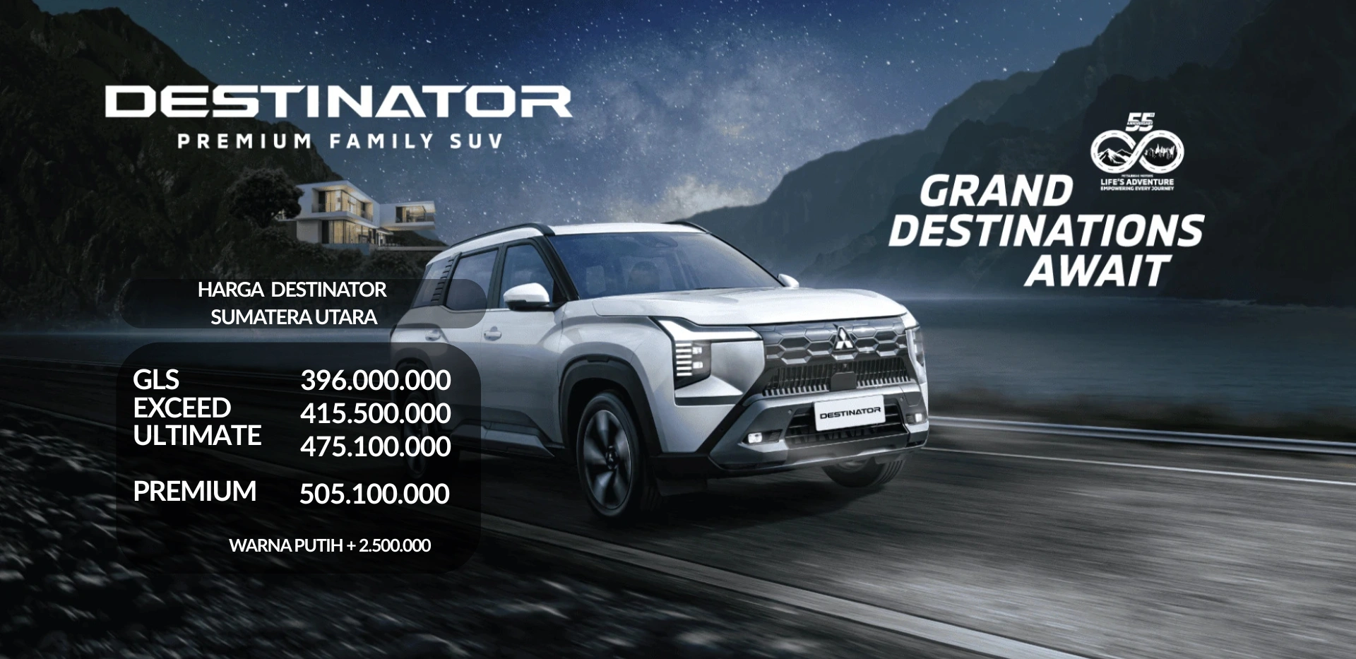 mitsubishi destinator medan