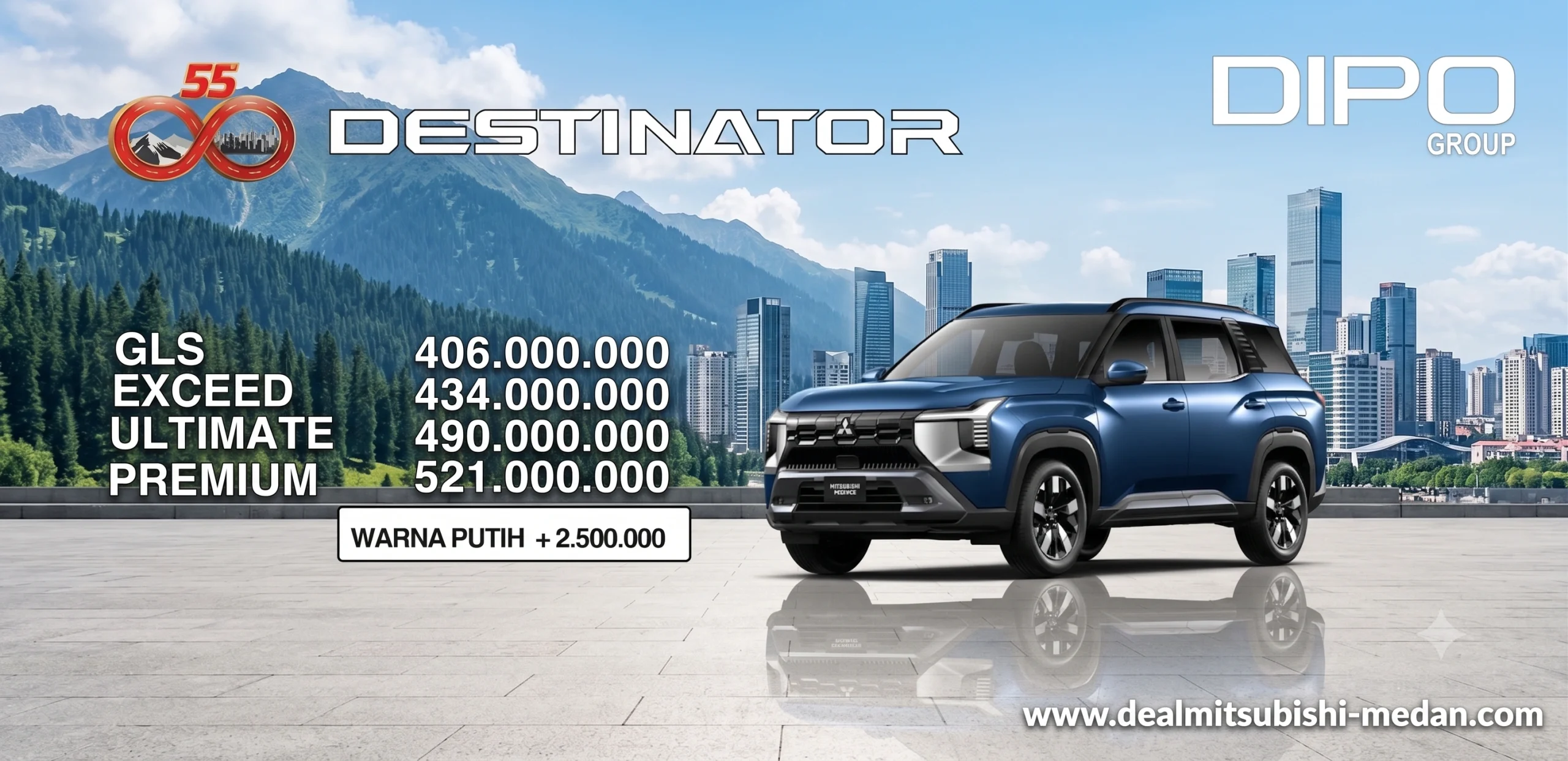 harga mitsubishi destinator dimedan