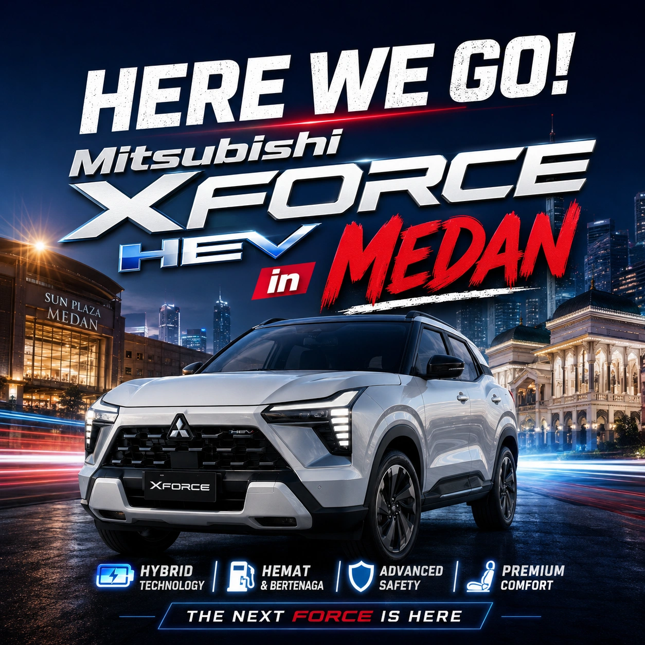 here we go mitsubishi xforce in medan