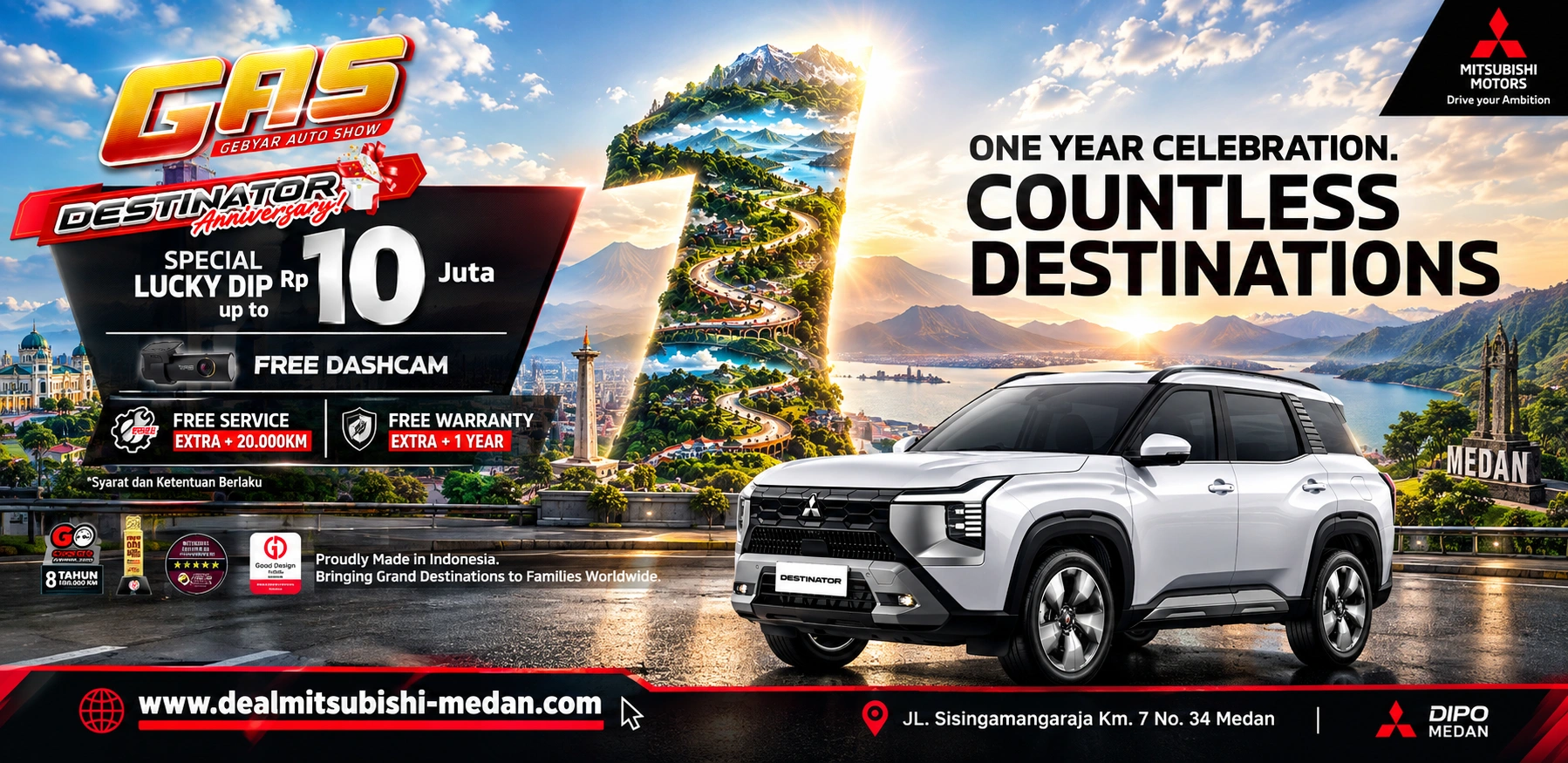 promo 1 tahun mitsubishi destinator